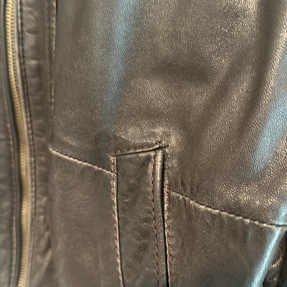 Esprit leather jacket Medium men’s brown - Picture 6 of 9